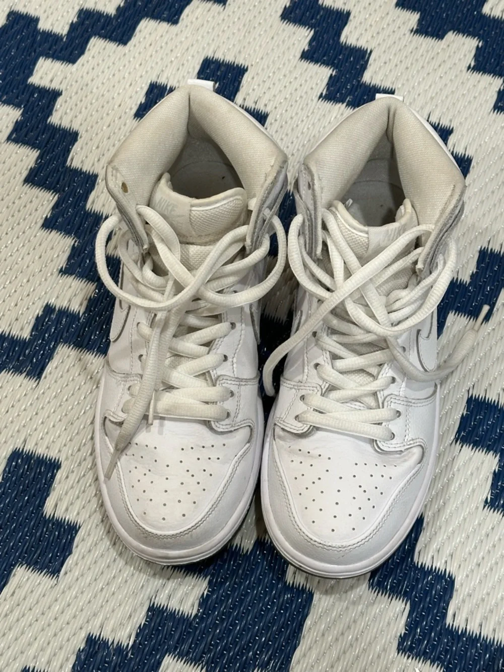 Nike SB Dunk High White Ice Skate Shoes Men’s Size 7 - Picture 2 of 5